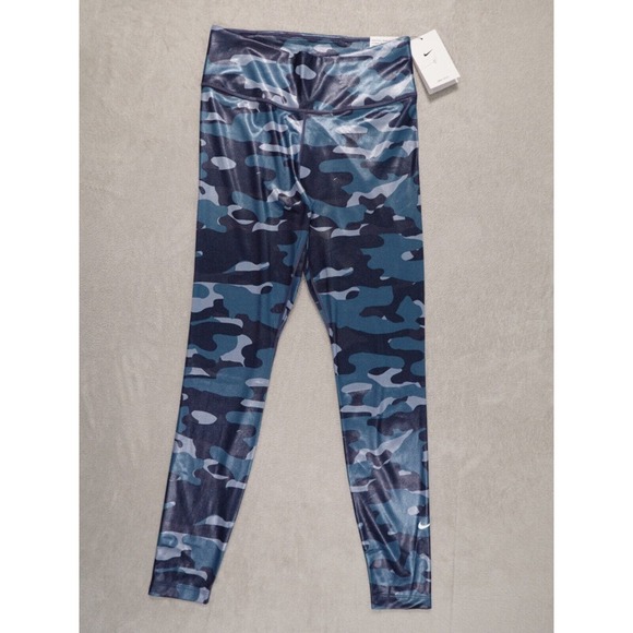 Nike Pants - Nike Womens Blue Camo Dri-Fit Leggings Size M